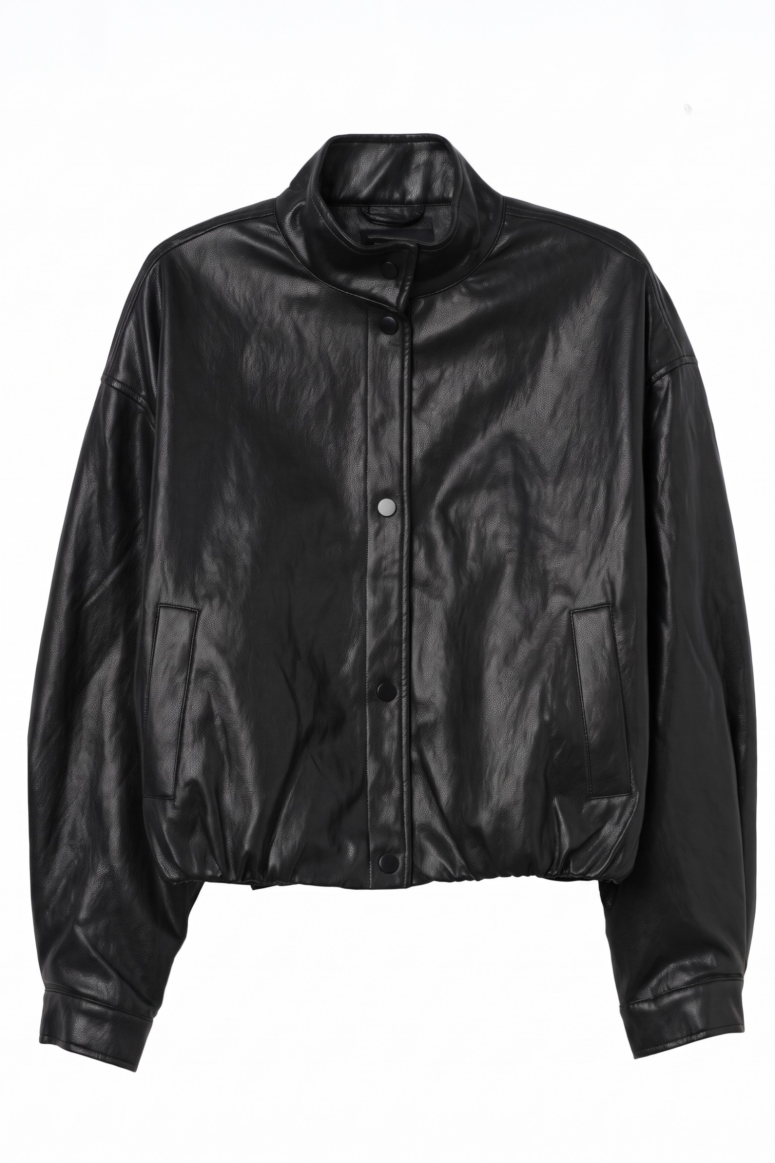 Casaco preto estilo bomber