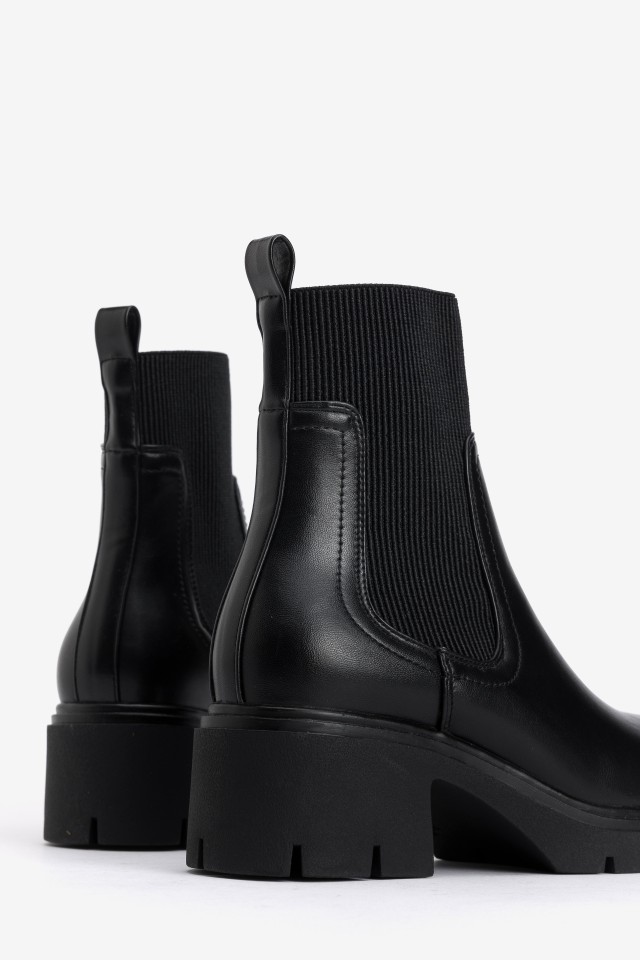 Black Chunky Ankle Boots Black Chunky Ankle Boots